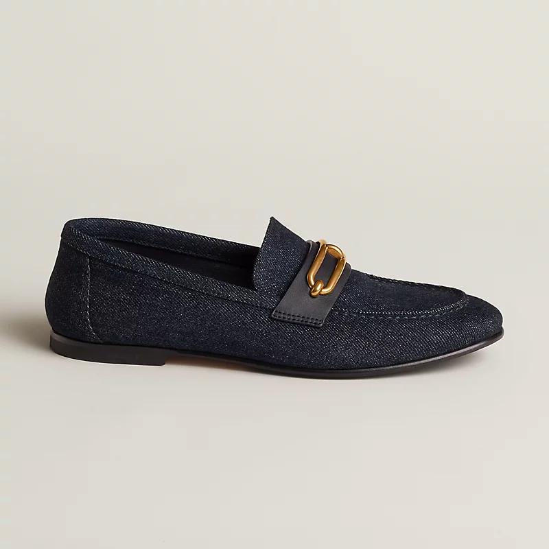 Giày Hermes Colette Loafer Nữ Xanh Navy